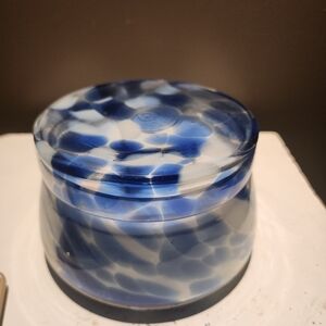 Blue and White Art Glass Bowl